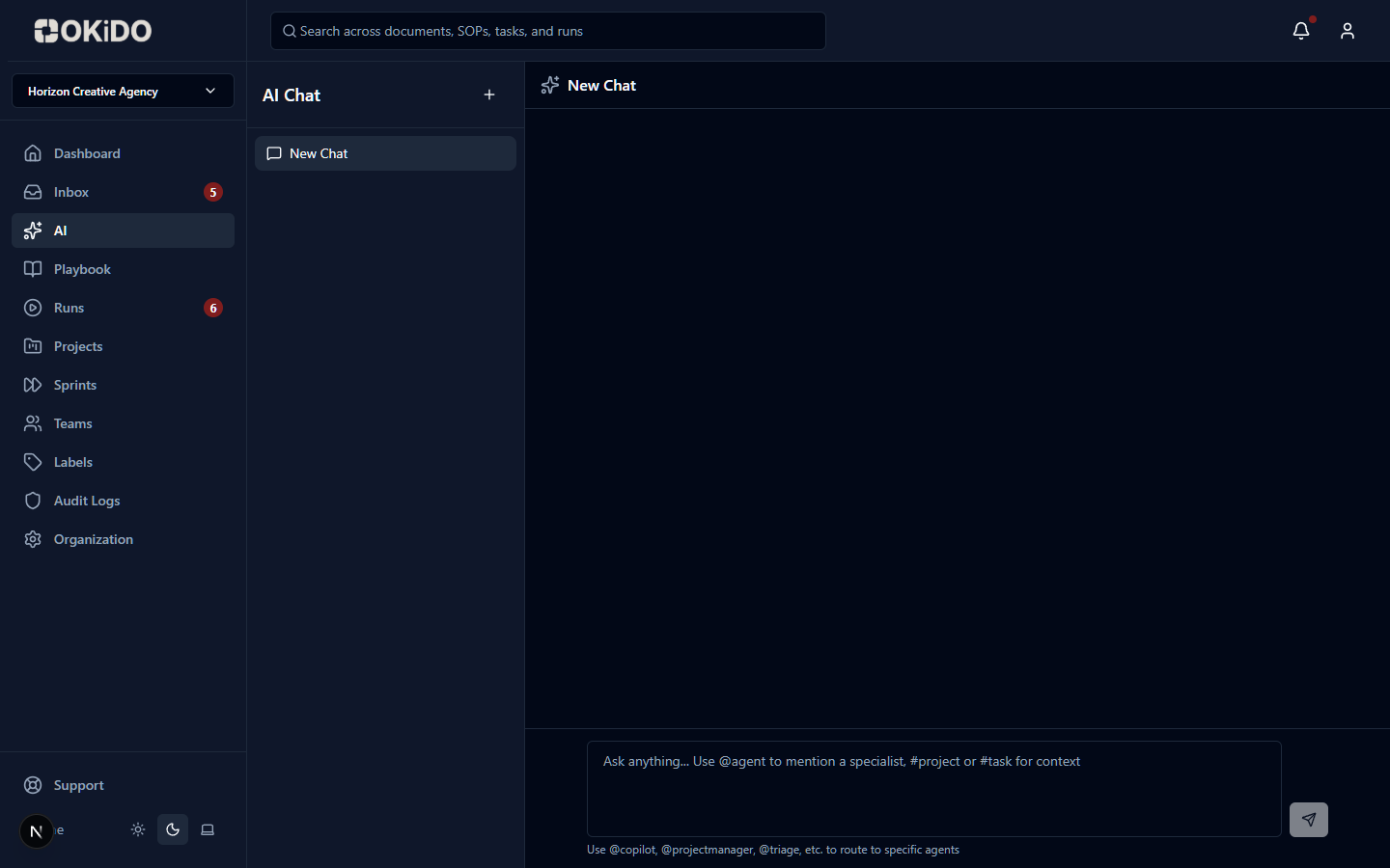 AI Chat detail view