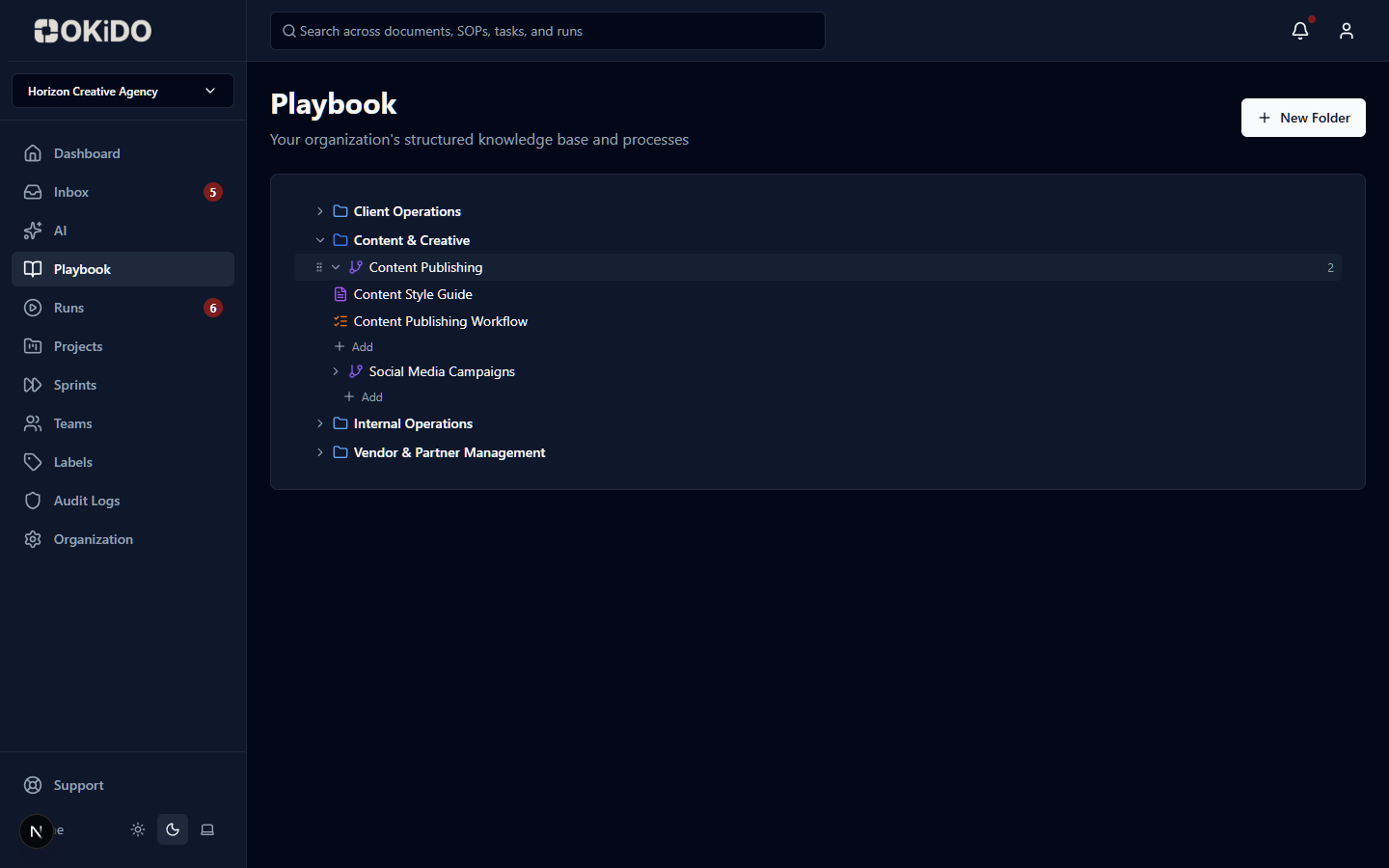 Recordings overview